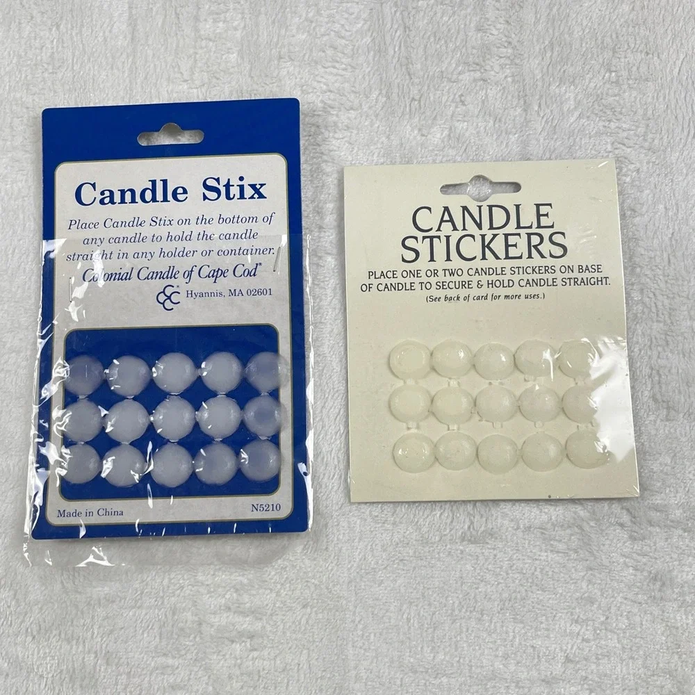 Colonial Candle Stix & Knobler Candle Stickers Adhesive Wax Dots 2 Pack